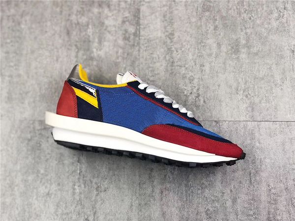 

2019 est authentic ld ldv waffle sacai green gusto varsity blue multi daybreak maize orange blazer mid dunk man running shoes size 36-45, White;red