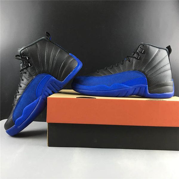 

12s game royal basketball shoes og black blue sneaker men athletic trainer sports shoes size40.5-47.5