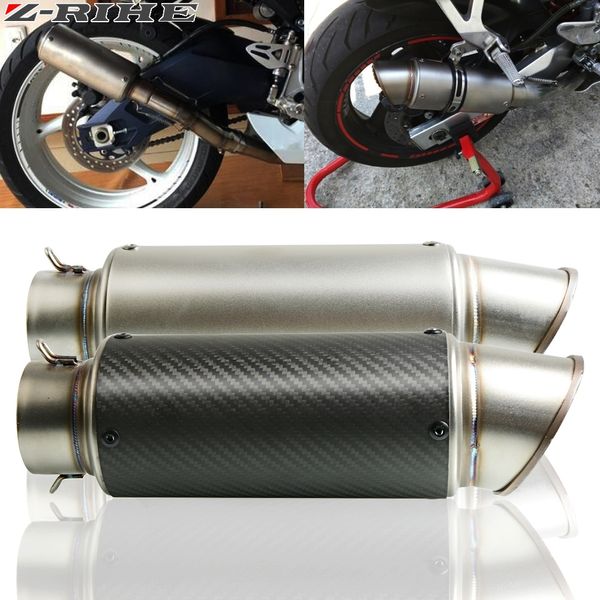 

51-61mm motorcycle exhaust pipe muffler carbon fiber exhaust pipe for gsxr gsx-r 600 750 1000 k2 k4 k5 k6 k7 k8 k9 k11