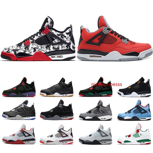 

4 cool grey 4s men basketball shoes og bred for 2019 tattoo singles day mens designer trainer athletic sport sneakers drop shipping