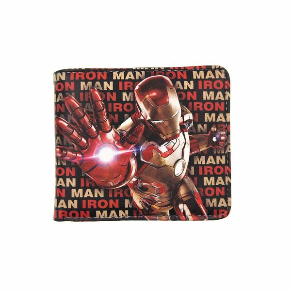 

christmas gifts wallet ironman american captain cion zipper man money storage card holders, Red;black