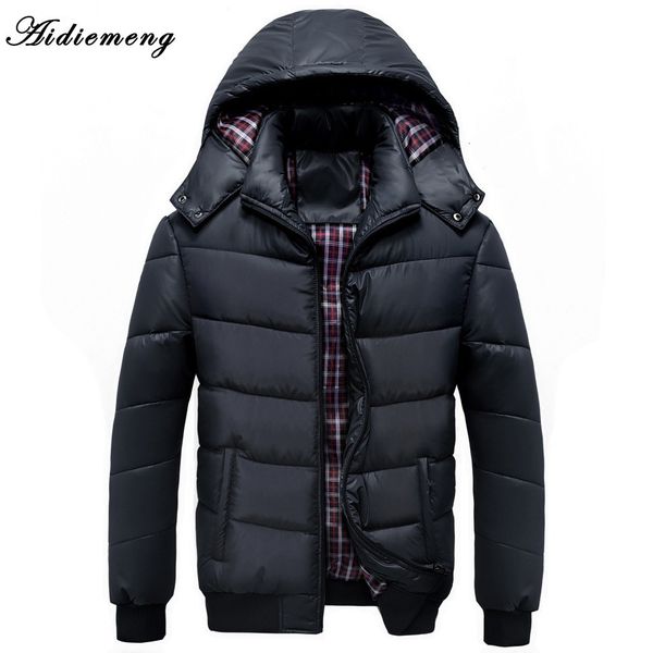 

winter paka etimock men's leisure outerwear, jacket and thick paka men's overcoat, Black