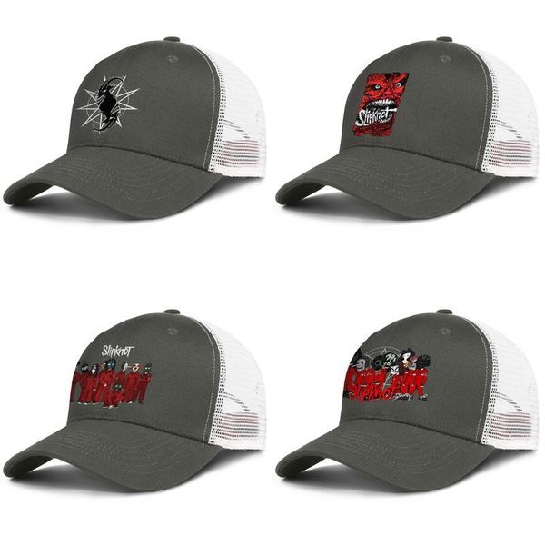 

heavy metal slipknot band army_green mens and women trucker cap ball cool custom sports mesh hats slipknot band cartoon2 cartoon red nu, Blue;gray