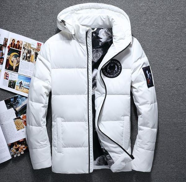 

2019new mens thick hooded casual down jacket luxury thicken hooded cotton coat warm winter jacket casual designer outdoor windbreaker jacket, Black;brown