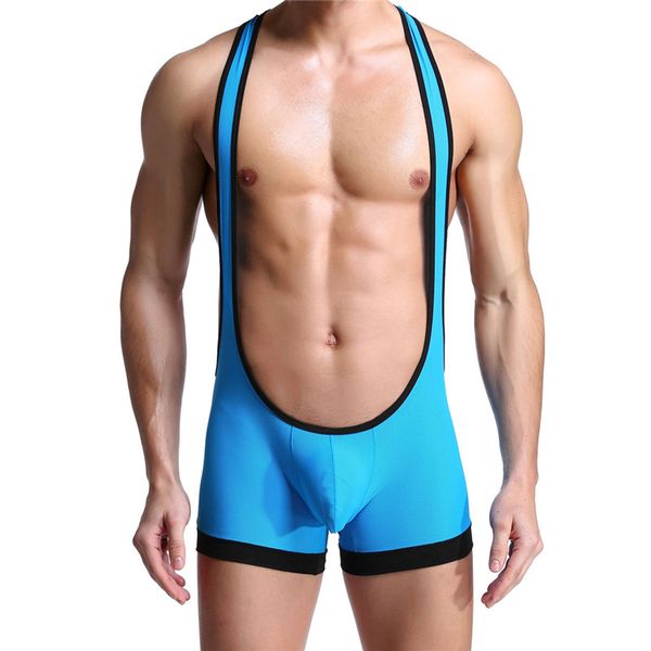 

men undershirts jumpsuit one-piece suits smoothly wrestling singlet breathable bodysuit exotic super soft spandex undershirt, Black;brown