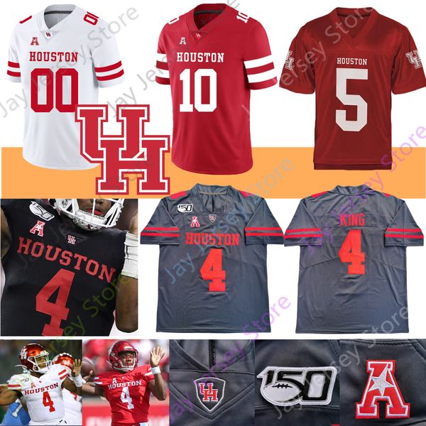 

houston cougars football jersey ncaa college d'eriq king kyle porter marquez stevenson keith corbin anenih turner stuard parish carr ca, Black