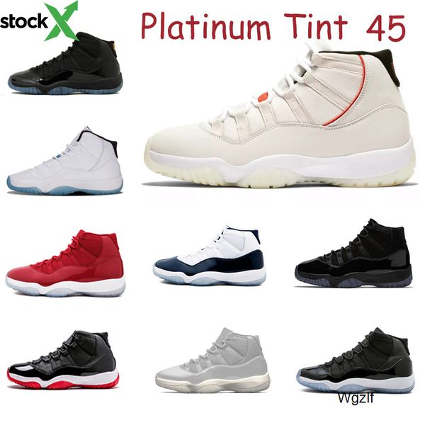 

men women platinum tint 11 basketball shoes high gamma blue concord space jam prom night fashion winsports sneakers, Black