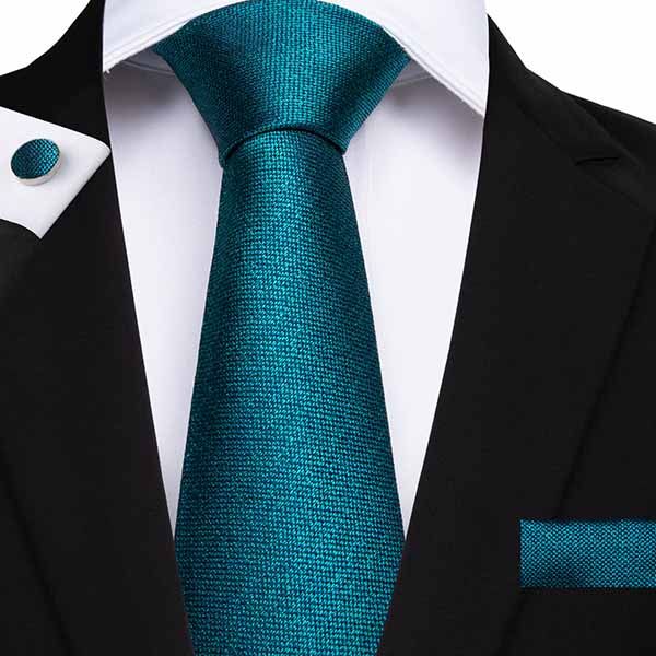 

necktie peacock green ties jacquard woven 100% silk handmade tie pocket square cufflinks business weeding ties sn-7138, Black;blue