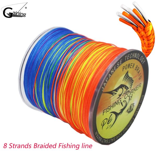 

gaining improved braided fishing line 8 strands 300m abrasion resistant braided lines 20lb-200lb super strong pe fishing lines