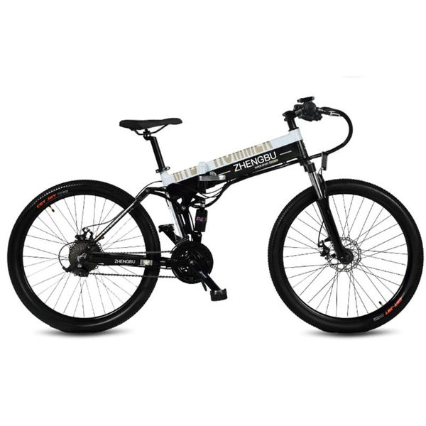 

27 скоростей, 26" , складывая электрический велосипед, 48v / 10a, 240вт, алюминиевый сплав frame rim, full suspension, e велосипед, горный в, Silver;blue
