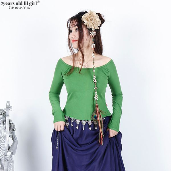 

танцевать топ lycra хлопок танец живота yoga длинного exposed shrug топ gww01, Black;red