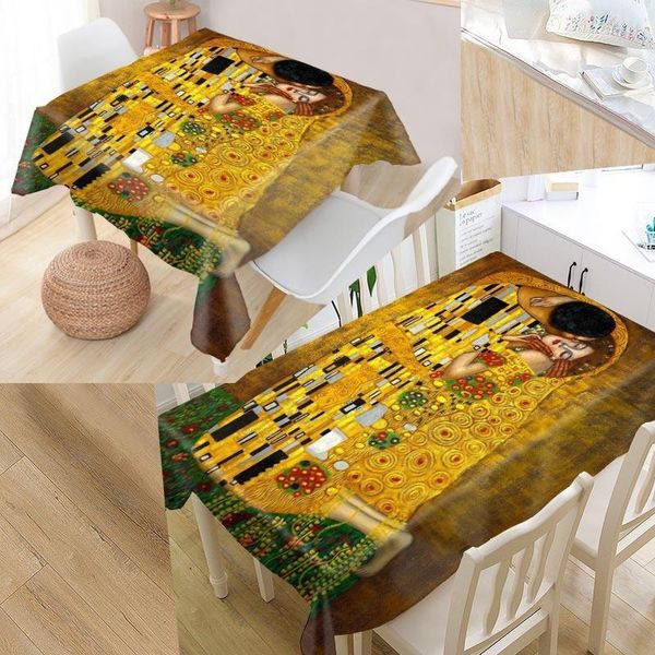 

shunqian custom gustav klimt tablecloth square rectangular tablecloth for wedding table cloth cover tv covers tea tablecloth y200421