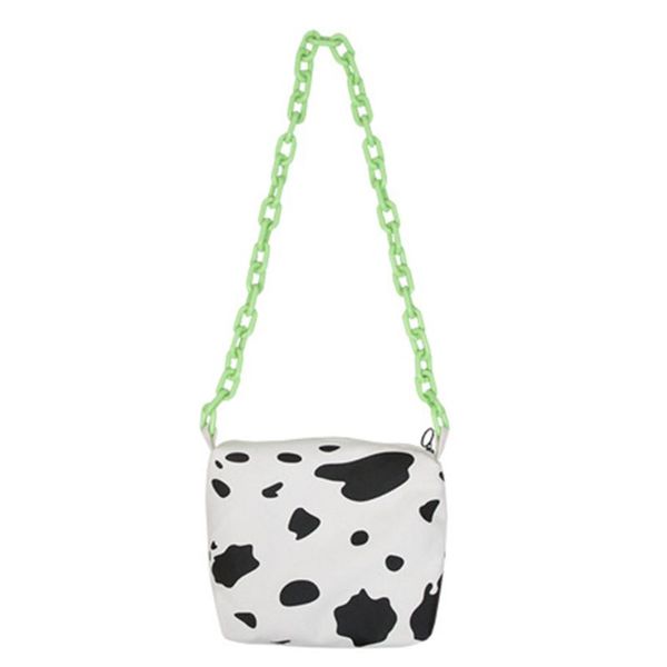 

women girls cartoon cow print shoulder crossbody bag lady tote satchel purse q1qa