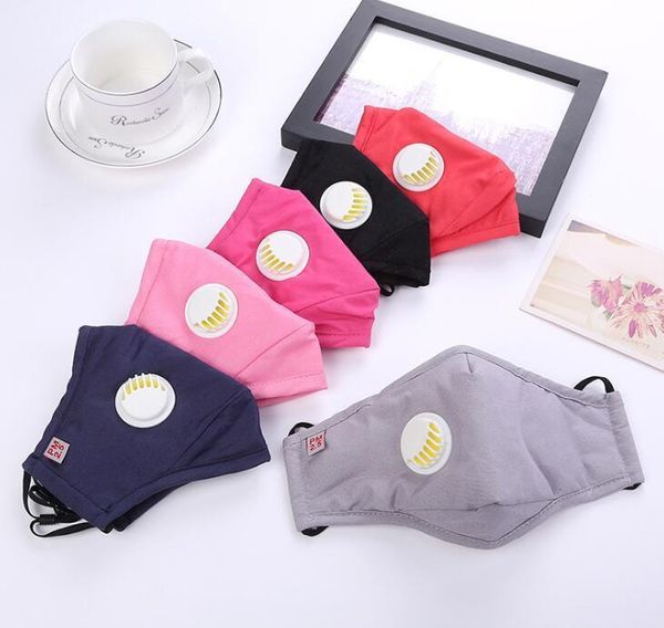 

valve reusable mask pm2.5 anti haze breath anti dust cotton mouth masks with activated carbon filter respirator washable face mask mk05, Blue