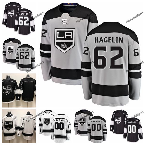 

2019 new alternate carl hagelin los angeles kings hockey jerseys mens custom name home black #62 carl hagelin stitched hockey shirts s-xxxl, Black;red