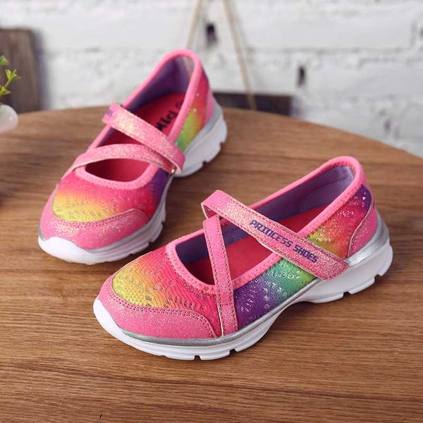 

kids shoes breathable mesh children shoes single net cloth sports sneakers girls 2020 new princess walking, Black