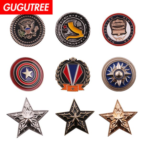 

gugutree brooch breastpin army rank patch badges applique patches for clothing hh-96, Black