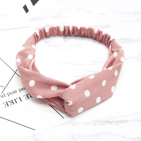 Women Hair Accessories Literary Wave Point Headbands Fashion Round