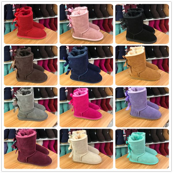 

classic australia winter boots for women chestnut black blue pink coffee designer snow fur boot womens ankle knee boots
