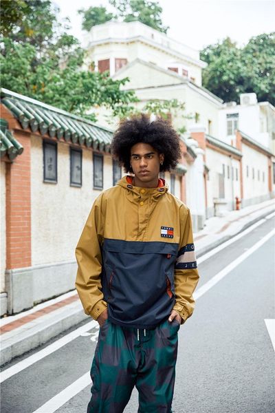 

19fw luxuriou brand de ign color matching th jacket women men windbreaker weat hirt weater treetwear outdoor hoodie coat