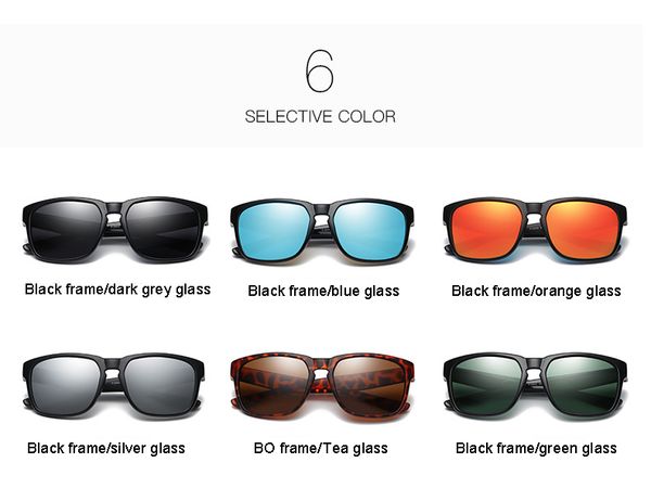 

wholesale-uv400 sunglasses man polarized sunglass riding lens polarized sunglasses 6 colors for options with packing 0942, White;black