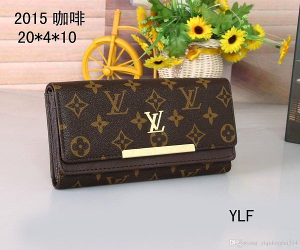 

2019 new l bag billfold plaid pattern women wallet men pure high end luxury de igner l wallet