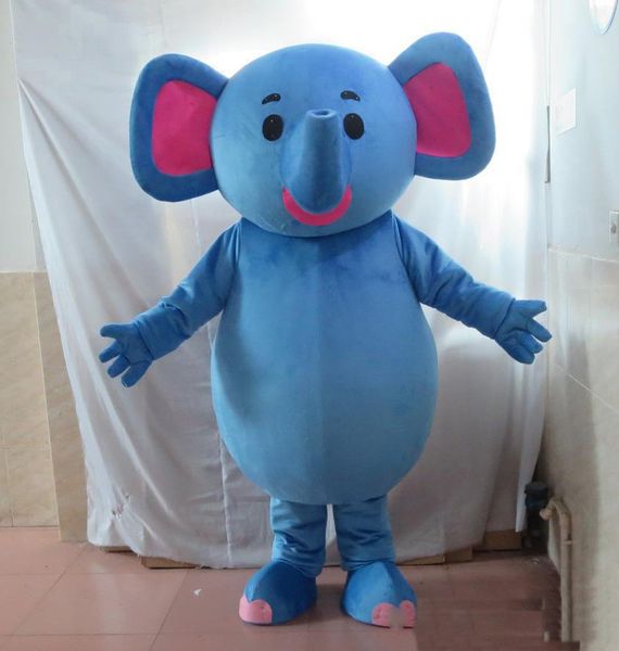 2019 Vendita di fabbrica scontata costume da mascotte di elefante grasso blu per adulti in vendita