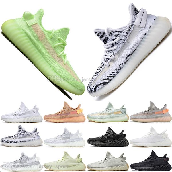 

kanye west clay 35o v2 static reflective gid glow in the dark mens running shoes hyperspace true form men sports designer sneakers, White;red