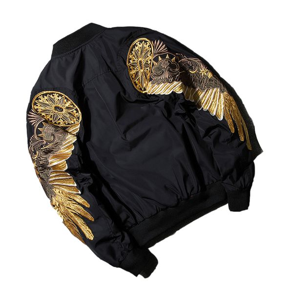 

dropshipping 2018 spring gold wing jacket men, Black;brown
