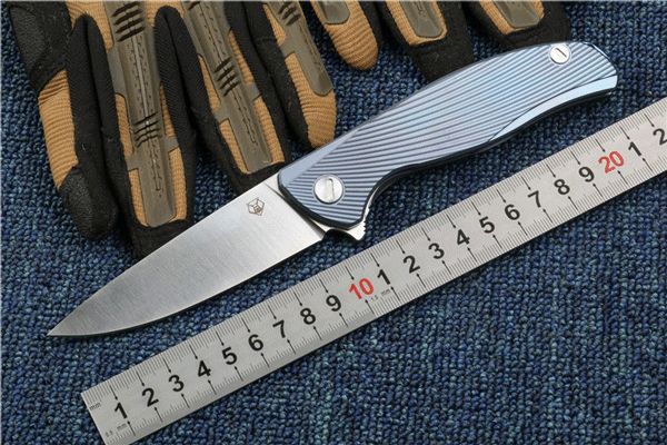 

High End D2 Blade Shirogorov 95 Tactical Folding Knife TC4 Titanium Alloy Handle Outdoor EDC Survival Tools Hunting Hiking Gift Knives P812R