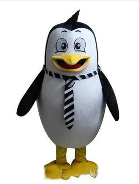 Costume della mascotte del pinguino del Madagascar, spettacolo di Halloween, costume della mascotte, abbigliamento divertente, mascotte del pinguino del Madagascar