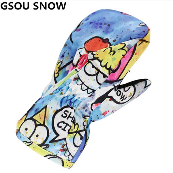

gsou snow winter snowboard gloves kids child super warm waterproof ski gloves boys girl skiing and snowboarding motorcycle glove