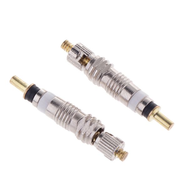 

2pcs silver tubeless presta valve core copper replacement part universal accessory for road bikes and mountain bicycles