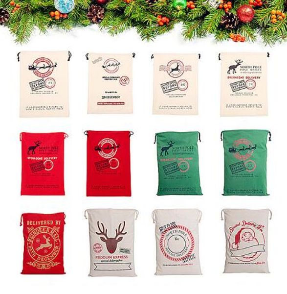 

24 tyle chri tma gift bag large organic heavy canva bag anta ack draw tring bag with reindeer anta clau ack bag for kid 668