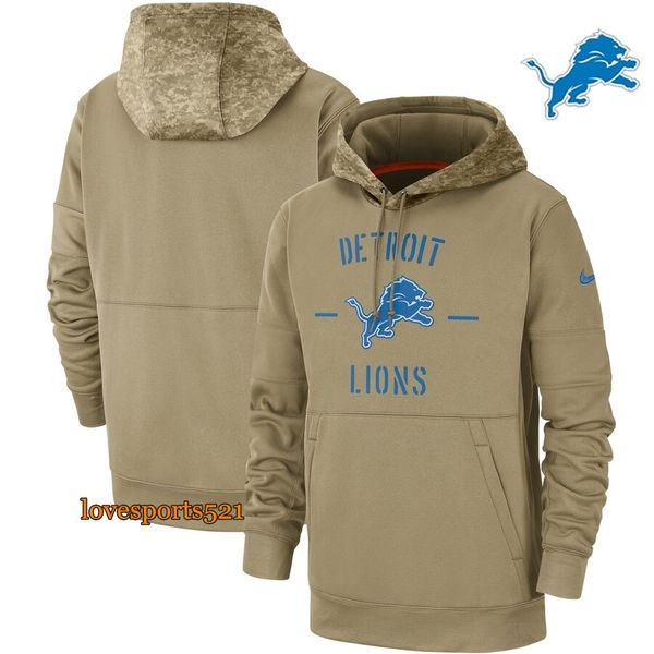 

2019 mens women youth detroit lions nfl nike tan vintage sweatshirt salute to service sideline therma pullover hoodie, Blue;black