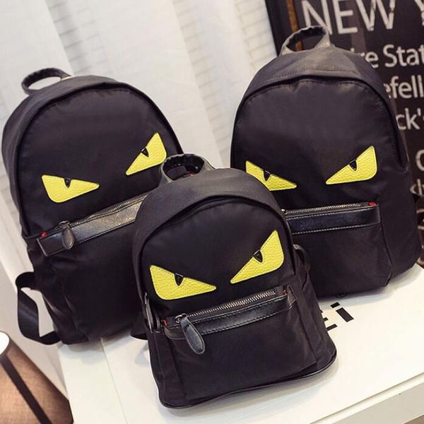 

f e n d brand designer women's backpack cute eyes logo luxury women's mini bag 3 sizes black women's bags