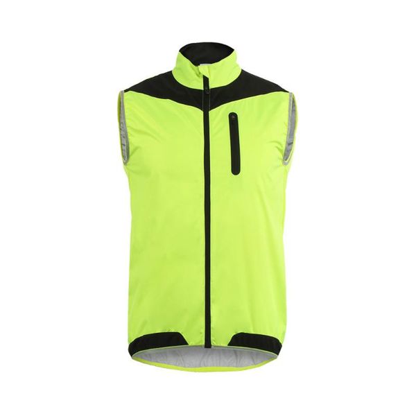 

men vest breathable reflective waterproof fiber blend lightweight, Black