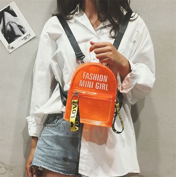 

ladies plastic backpack jelly mini back pack wholesale fashion transparent bags