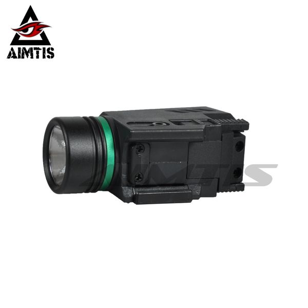 

aimtis тактический светодиодный фонарик зеленый / красный лазерный прицел для 20мм rail mini glock пистолета gun light lanterna airsoft ligh