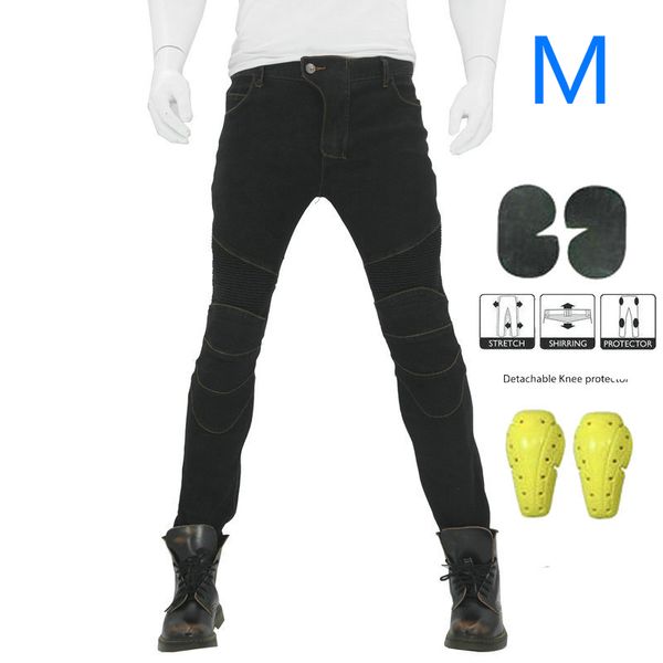 

mens motorcycle biker distressed pants denim moto jeans trousers protection pads