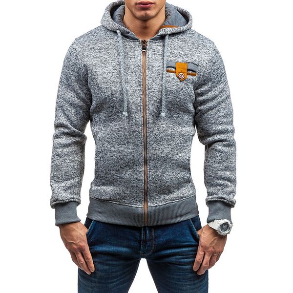 

men's hoodies jacket winter spring drawstring zipper hooded sweatshirt hip hop male long sleeve pullover hoodie coats, Black