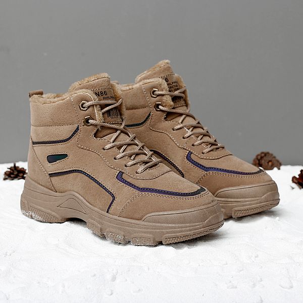 

new women boots casual bottes pour dames cotton shoes female winter boots waterproof warm outdoor ankle for women, Black
