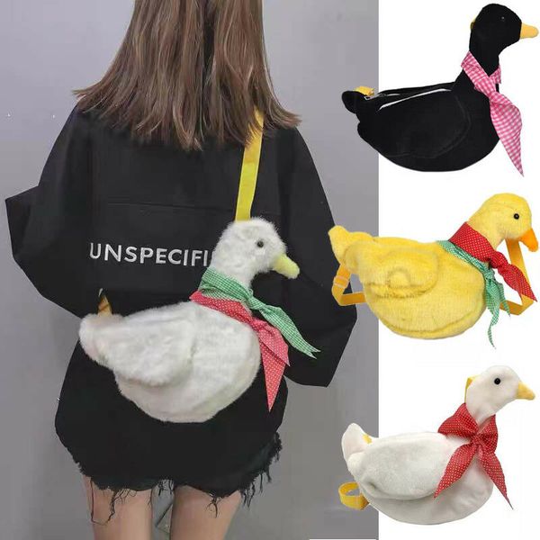 

2020 cute kids girls duck plush purse cartoon animals shape crossbody bag shoulder messenger bag new handbag