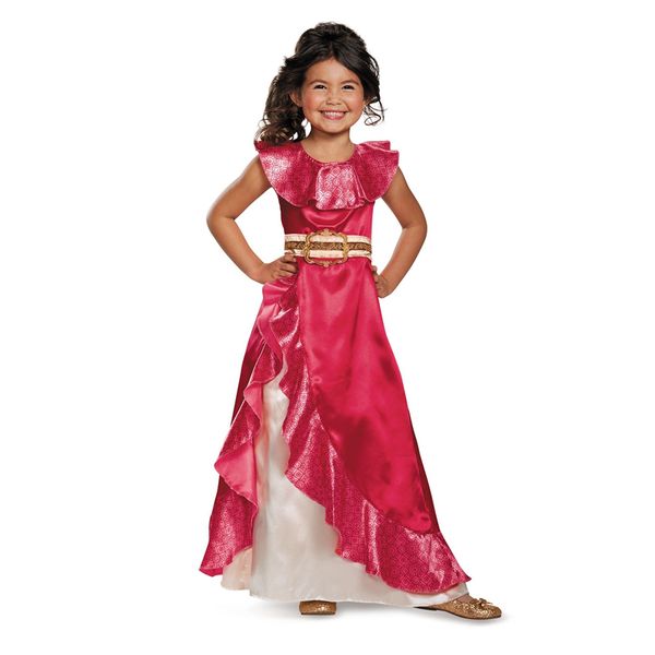 

girls favourite latina princess elena cosplay costumes from tv elena of avalor adventure next child halloween costumes, Black;red