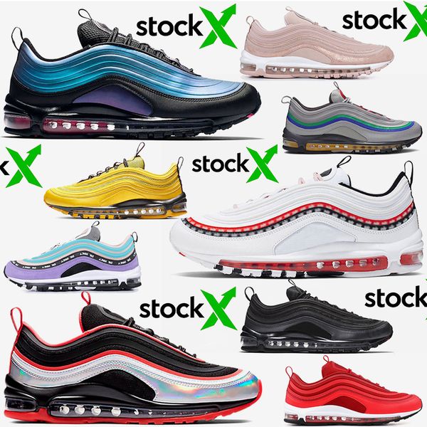 

fashion designer mens running shoes stock x women outdoor shoes undefeated 97 triple white black laser fuchsia 97s trainers sports sneakers