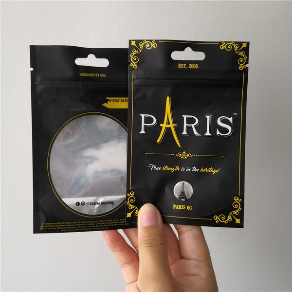 

3.5g paris og smell proof bags paris og child proof bag stand up pouch dry herb flowers ing