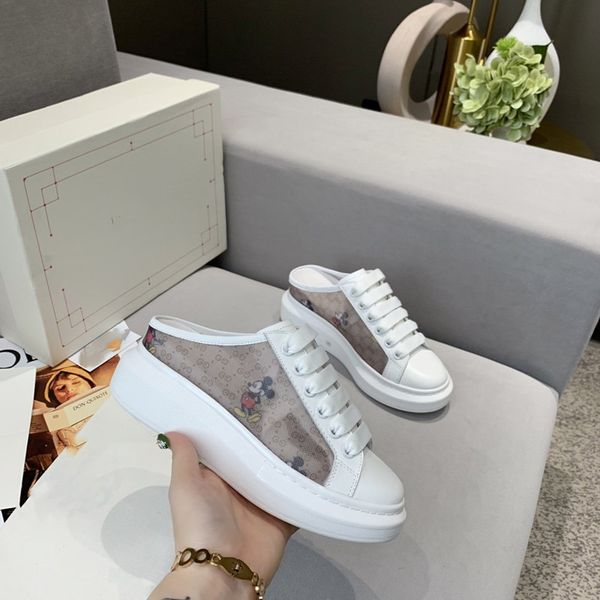 

2020 весной и летом женских ботинки, половина тапочек, удобные и дышащие модные моды, высокое качество, должен иметь, Red;white