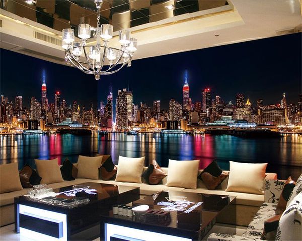 Custom Wallpaper Furniture Decoration Mural New York Night City