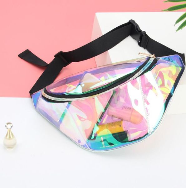 

2020 сумки женщина поясная сумка крест тела сумки лазерный материал высокое качество сумки одно плечо талия грудь сумки