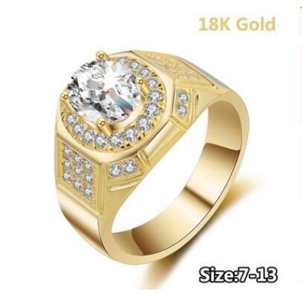 WholesaleNew Man 18K vergoldeter Ring Top-Qualität Kristall Twist klassische kubische Trauringe für Frauen 2ct weißer Zirkonia-Ring Dropshipping